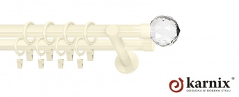 Karnisze nowoczesne NEO 19/19mm Beluna Crystal ivory (kość słoniowa)