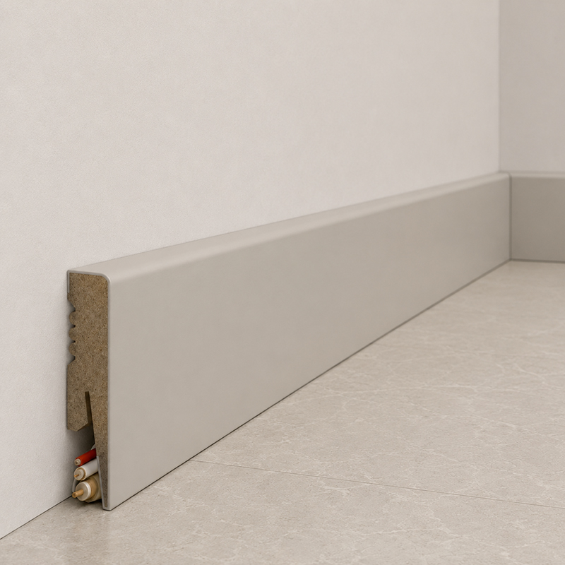 Kaszmirowa listwa przypodłogowa MDF wysokości 8cm
