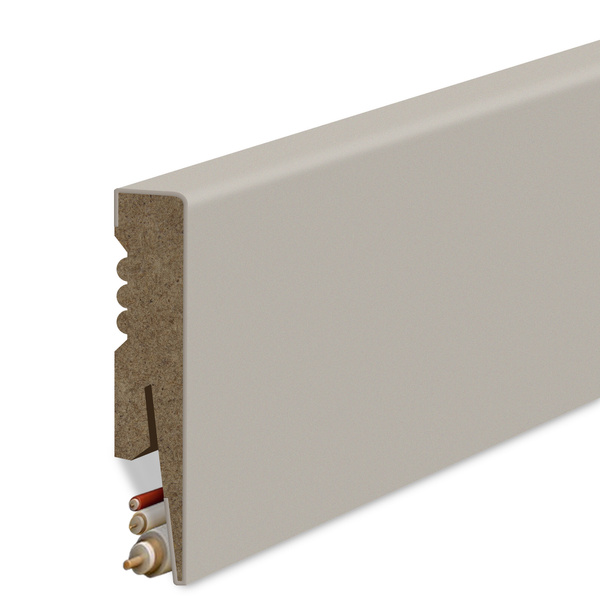Listwa przypodłogowa MDF Ivory z ukryciem kabli