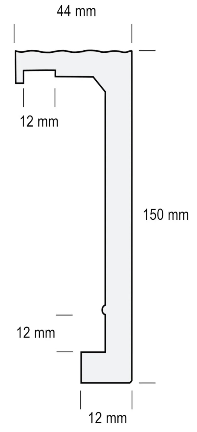 wymiary osłony karnisza 15cm