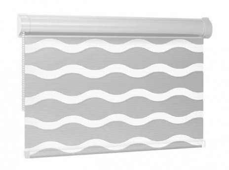 Rolety w kasecie dzień noc wave Silvery