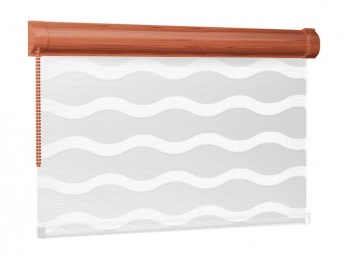Rolety w kasecie dzień noc wave White