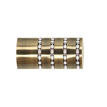 Zakończenia ROSETTI CRYSTAL 19mm antyk mosiądz - 2szt.