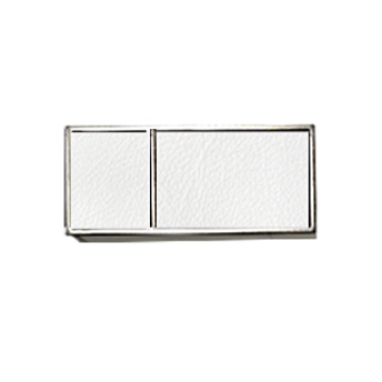 ***Zakończenia CROCO WHITE 31x13mm chrom mat - 2szt.