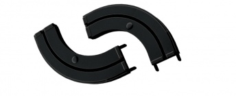 Łuk zakończeniowy pojedynczy do szyn PCV czarny