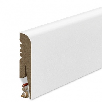 ***Listwa Przypodłogowa MDF Gładka 8cm - Biała profil R8