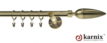 Karnisz nowoczesny NEO 16mm Kazur antyk mosiądz