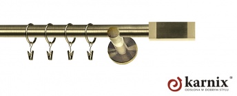 Karnisz nowoczesny NEO 16mm Salerno antyk mosiądz