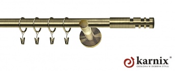 Karnisz nowoczesny NEO 16mm Salsa antyk mosiądz