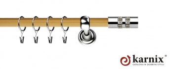 Karnisz Metalowy Prestige 25mm Lanso Crystal INOX - pinia