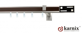 Karnisz apartamentowy aveno 31x13mm Aster Chrom mat - wenge
