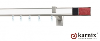 Karnisz apartamentowy aveno 31x13mm Croco R/B Chrom mat - biały