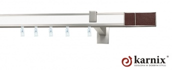 Karnisz apartamentowy aveno 31x13mm Croco Wenge Chrom mat - biały