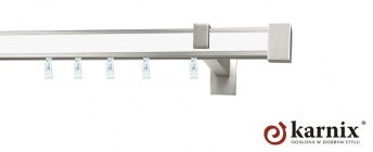 Karnisz apartamentowy aveno 31x13mm Loreto Chrom mat - biały