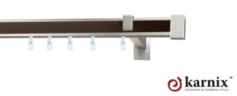 Karnisz apartamentowy aveno 31x13mm Loreto Chrom mat - wenge