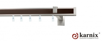 Karnisz apartamentowy aveno 31x13mm Malibu Chrom mat - wenge