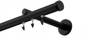 Karnisz szynowy ASPEN 20mm Luna czarny mat