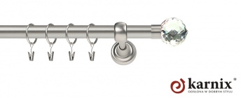 Karnisze Metalowe Rzymskie 19mm Beluna Crystal chrom mat