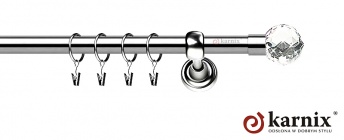 Karnisze Metalowe Rzymskie 19mm Beluna Crystal INOX