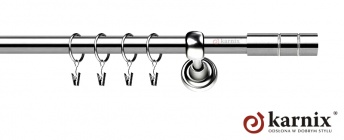 Karnisze Metalowe Rzymskie 19mm Cylinder INOX