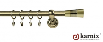 Karnisze Metalowe Rzymskie 19mm Doris antyk mosiądz