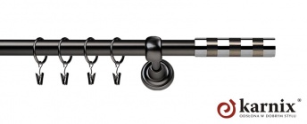 Karnisze Metalowe Rzymskie 19mm Etiuda antracyt