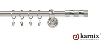 Karnisze Metalowe Rzymskie 19mm Fresno chrom mat