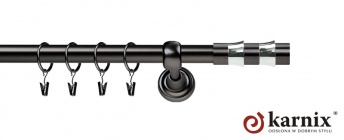 Karnisze Metalowe Rzymskie 19mm Fresno antracyt