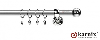 Karnisze Metalowe Rzymskie 19mm Kula INOX