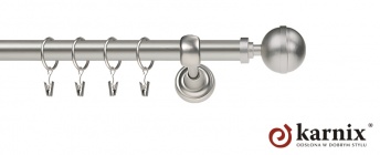 Karnisze Metalowe Rzymskie 19mm Kula Elegant chrom mat