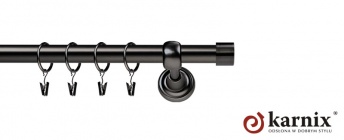 Karnisze Metalowe Rzymskie 19mm Luna antracyt