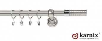 Karnisze Metalowe Rzymskie 19mm Optima chrom mat