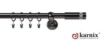 Karnisze Metalowe Rzymskie 19mm Ostello Crystal antracyt