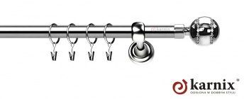 Karnisze Metalowe Rzymskie 19mm Pico Crystal INOX