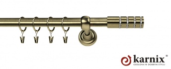 Karnisze Metalowe Rzymskie 19mm Rosetti Crystal antyk mosiądz