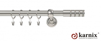 Karnisze Metalowe Rzymskie 19mm Rosetti Crystal chrom mat