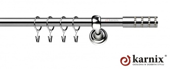 Karnisze Metalowe Rzymskie 19mm Rosetti Crystal INOX