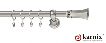 Karnisze Metalowe Rzymskie 19mm Santiago Crystal chrom mat