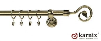 Karnisze Metalowe Rzymskie 19mm Spiralka antyk mosiądz