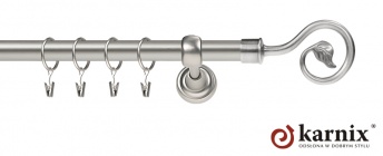 Karnisze Metalowe Rzymskie 19mm Spiralka chrom mat