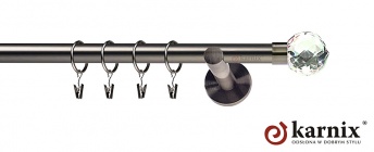 Karnisze nowoczesne NEO na wymiar 19mm Beluna Crystal antracyt