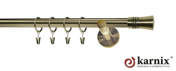 Karnisze nowoczesne NEO na wymiar 19mm Capri antyk mosiądz