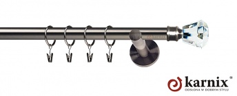 Karnisze nowoczesne NEO na wymiar 19mm Clarex Crystal antracyt