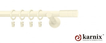 Karnisze nowoczesne NEO na wymiar 19mm Cylinder ivory (kość słoniowa)