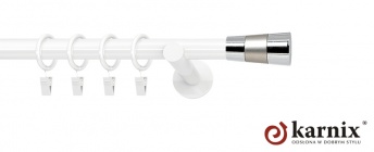 Karnisze nowoczesne NEO na wymiar 19mm Doris biały