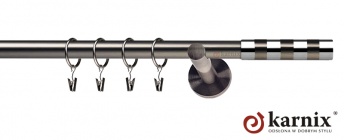 Karnisze nowoczesne NEO na wymiar 19mm Etiuda antracyt