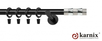 Karnisze nowoczesne NEO na wymiar 19mm Fresno czarny