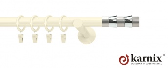 Karnisze nowoczesne NEO na wymiar 19mm Fresno ivory (kość słoniowa)