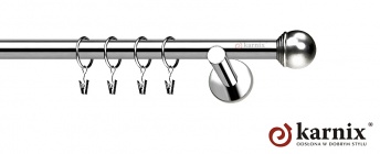 Karnisze nowoczesne NEO na wymiar 19mm Gałka Max INOX