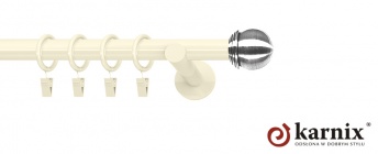 Karnisze nowoczesne NEO na wymiar 19mm Gałka Max ivory (kość słoniowa)